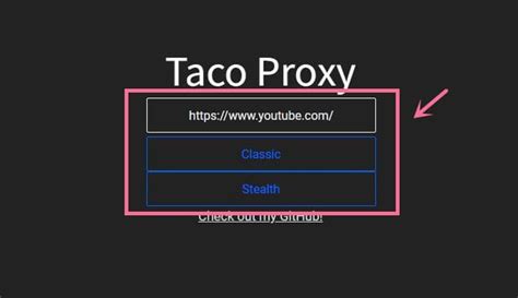 taco proxy 使い方